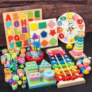 Baby Toy Montessori Wooden Toys 3 Years Boy Girl Baby Development Games Wood Puzzle for Kid Educational Learning Toy for Baby 1 2 Years L240910