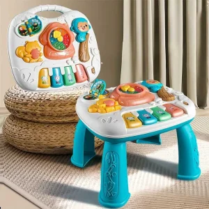Baby Toddler Activity Table Toys Baby Activity Center Educational Early Learning Table Electronic Organ Musical Table For KidsC250211