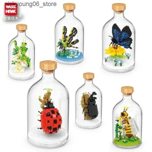 Baby Toy Mini Insects Building Blocks Ladybug Butterfly Bee Praying Mantis Bricks Animal Toys Educational for Kids L240910