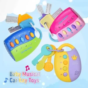 Montessori Baby Toy Musical Cartoon Car Key Vocal Smart Remote Car Voices Music Educational Toys for Kids Toddler Infant GiftC250211
