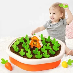 Baby Montessori Carrot Harvest Pull Radish Memory Sorting Board Games Fine Motor Skills Educational Sensory Toys for ToddlersC250211