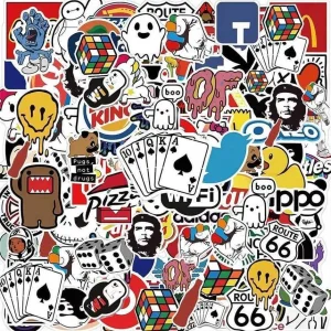 10/30/50/100Pcs Fashion Cool Brand Stickers Motorcycle Laptop Car Phone Skateboard Waterproof Sticker Decal for Kid Toy lK99