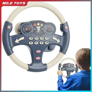 Simulated Driving Controller Steering Wheel Copilot Toy Childrens Educational Toy Funny Interactive Driving Wheel with MusicC250211