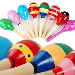 Colorful Wooden Toys Noise Maker Musical Baby Toys Rattles Baby Toy For Children Musical Instrument Learnning Toy
